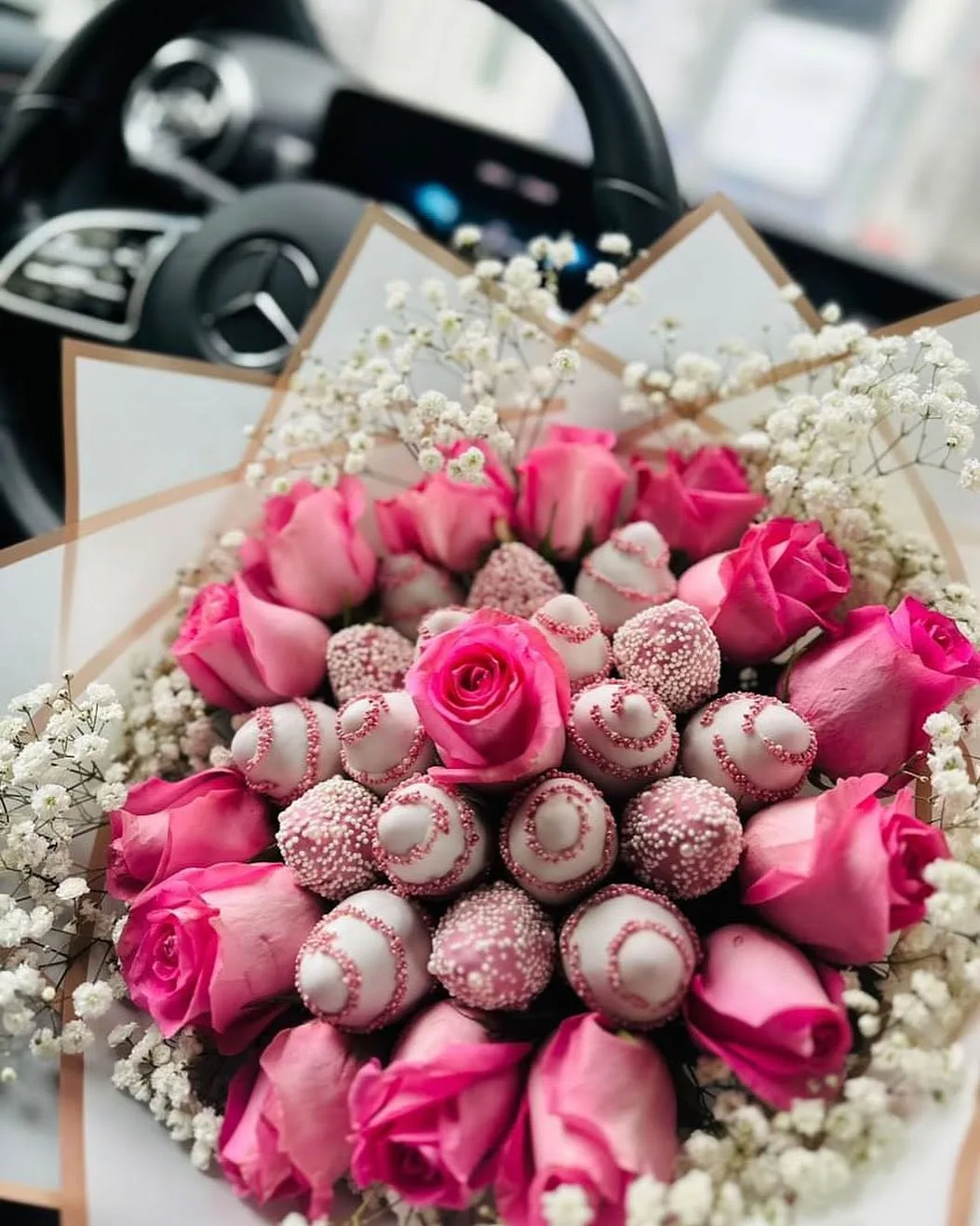 Fleur De Chocolat - Blumenstrauß in Rosa